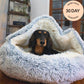 Calming Dog Bed Cave "Snuggle Sphere"