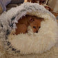 Calming Dog Bed Cave "Snuggle Sphere"