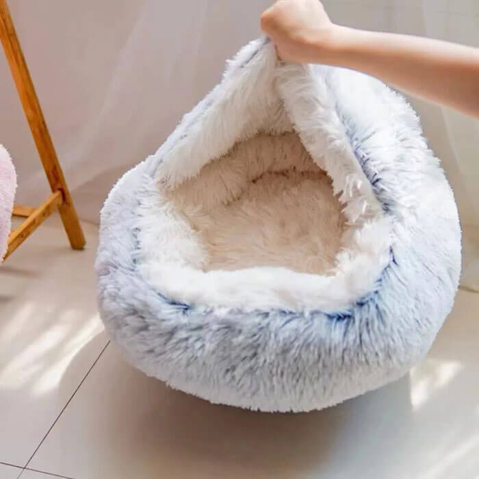 Calming Dog Bed Cave "Snuggle Sphere"